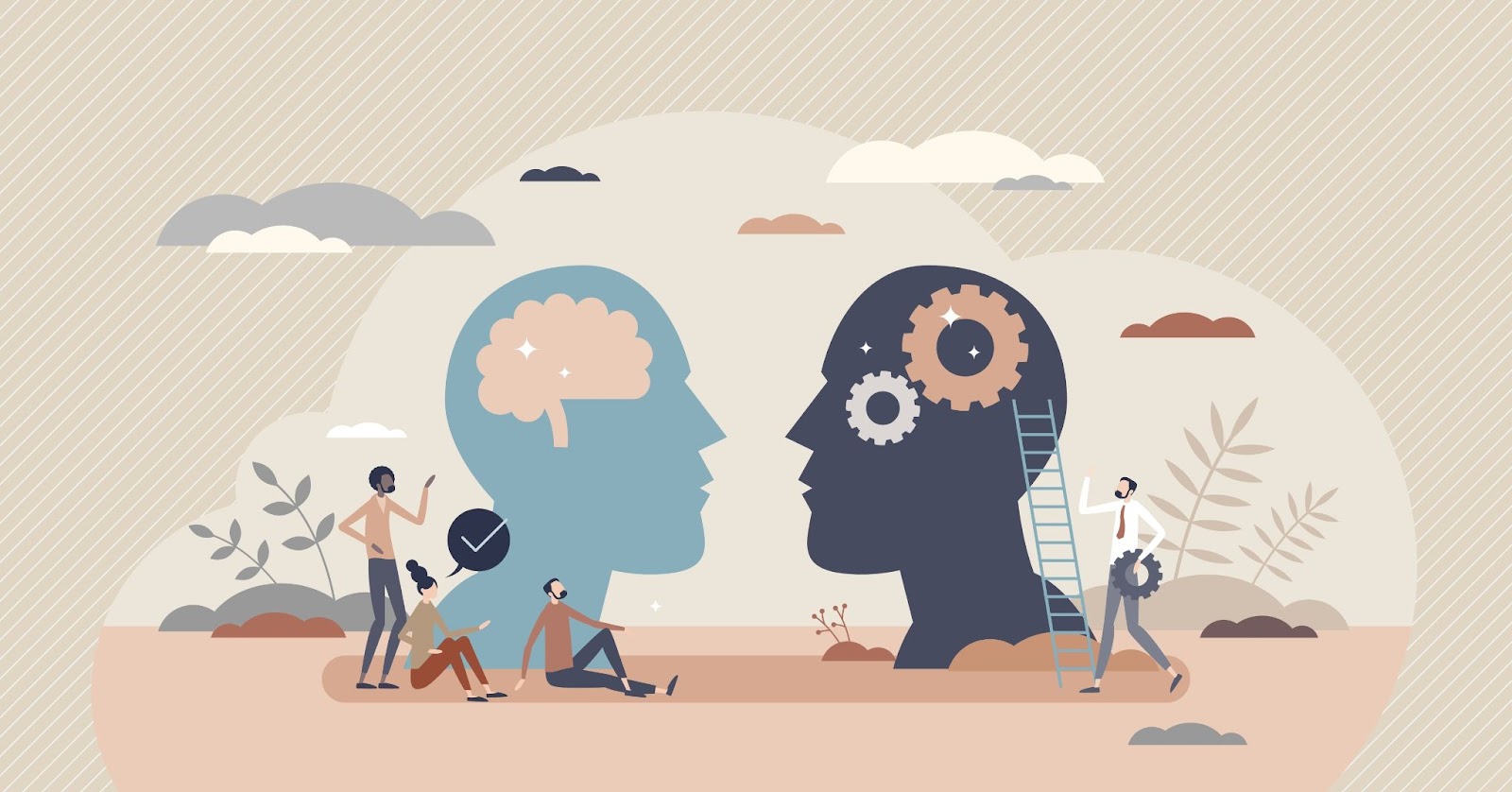 two people speaking